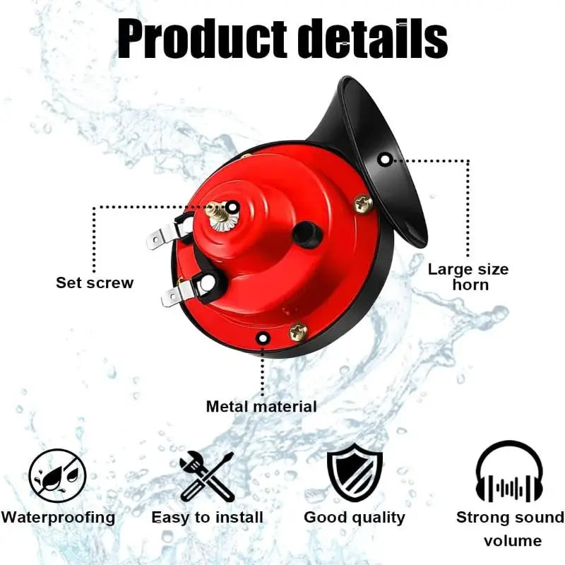 Universal 12V Super Loud Train Horn 300DB, Sealed For Protection Loudspeaker for Cars, Bikes, Trucks, Boats Oasis Select