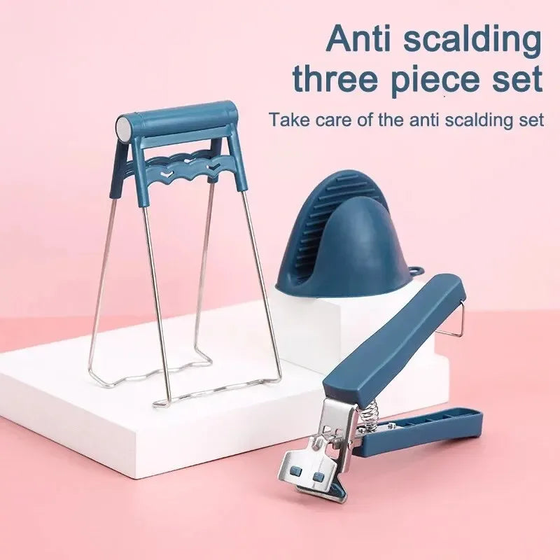 3pcs/set Bowl Clamp Anti Scald Clamp Kitchen Tool Clamp Steaming Vegetable Clamp Anti Slip And Anti Scald Hand Clamp Plate Oasis Select