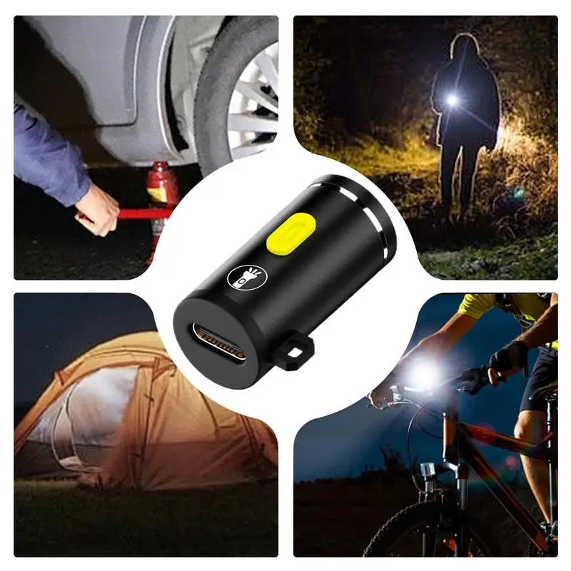 Small LED Flashlights Pocket Flashlight High Lumens Pen Light Waterproof Portable Pocket Lights External Type-c Cable Plug Play Oasis Select