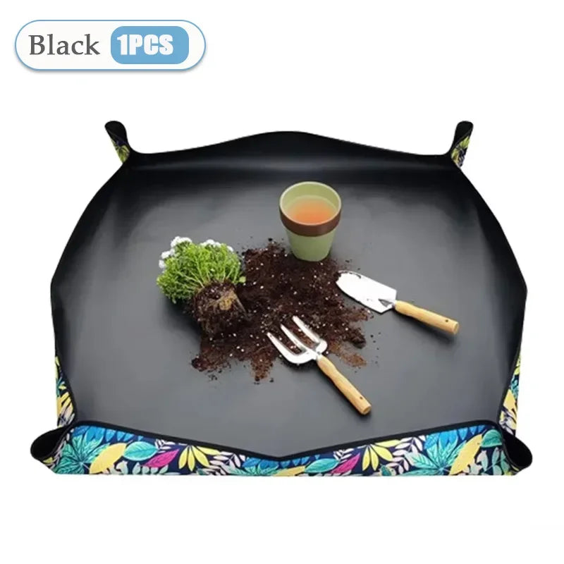 Reusable Foldable Waterproof Gardening Mat – Plant Transplant Tray