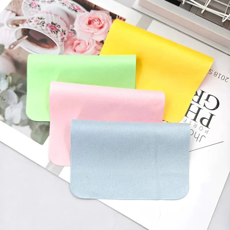 5/10/30pcs High Quality Chamois Glasses Cleaner Microfiber Cleaning Cloth For Lens Phone Screen Cleaning Wipes Eyewear Accessory Oasis Select