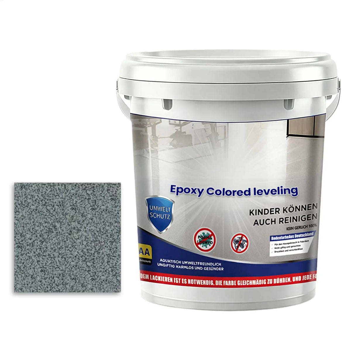 Epoxy Colored Sand Paint Non-Slip High-Gloss Coating Epoxy Colored Sand Floor Paint for Indoor Outdoor Garage Concrete Building Oasis Select