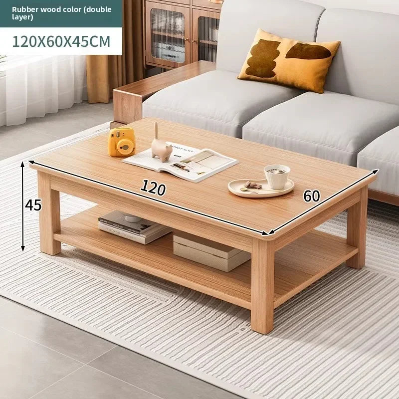 Coffee table new Chinese style living room rectangular solid wood leg tea table office tea table small apartment low table Oasis Select SCXJM-120x60