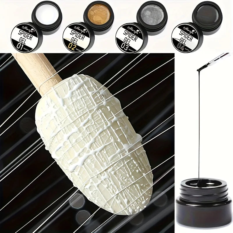 Elastic Carving & Painting Nail Gel Polish – 4 Color Set Nail Art Gel Oasis Select