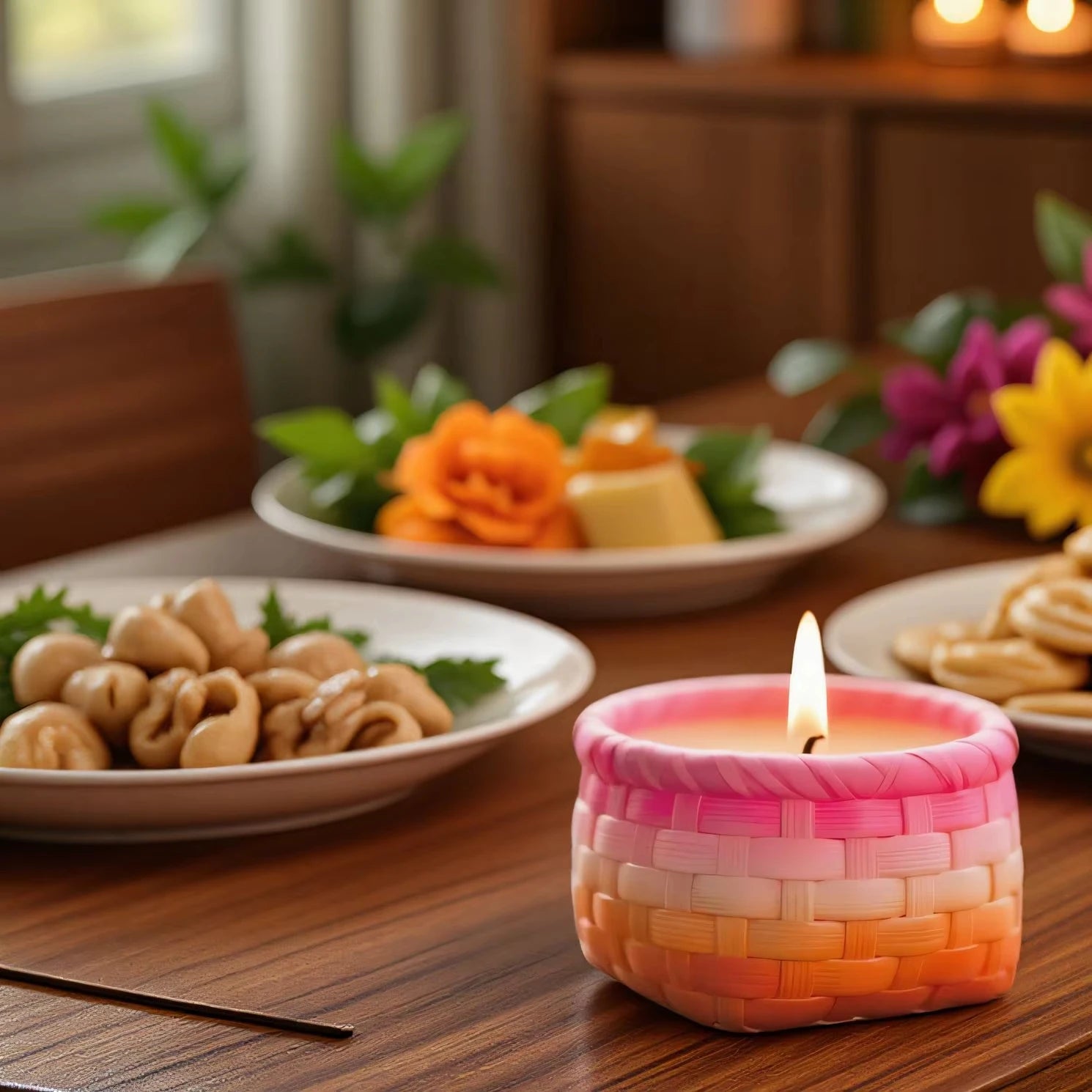 Woven Basket Flowerpot Mold DIY Gypsum Flower Pot Mold Handmade Candle Jar Silicone Mold Round Plaster Cement Vase Mould Decor Oasis Select