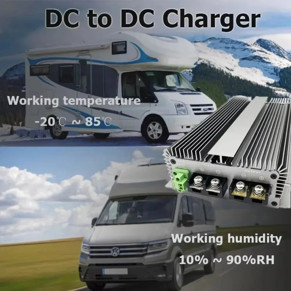12V24V to 56V 15A 20A 30A lead-acid chargers DC DC boost automotive battery chargers for auxiliary batteries CE Oasis Select