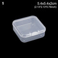 8Styles Plastic Storage Box Small Square Clear Black Box For Jewelry Diamond Embroidery Craft Bead Pill Home Storage Supply Oasis Select 5.4x5.4x2cm