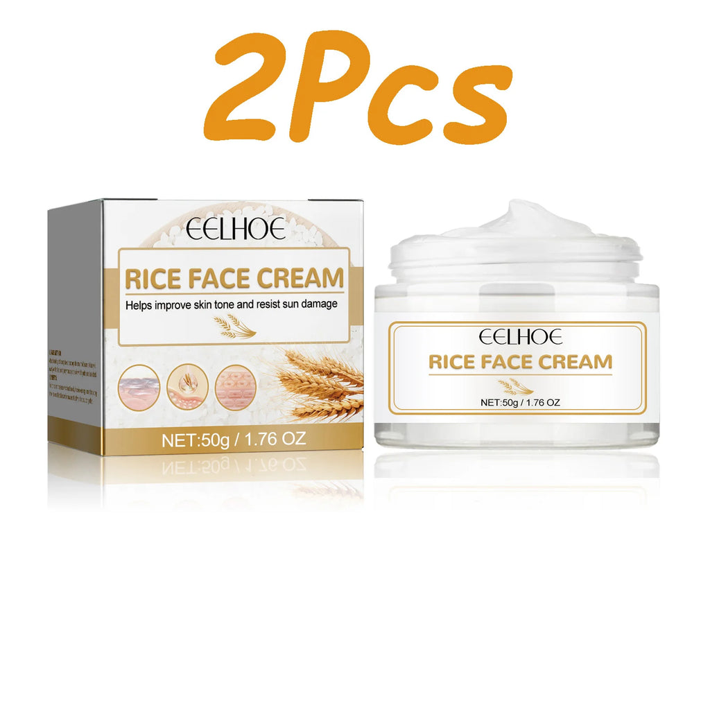 EELHOE White Rice Face Cream – Brighten, Firm & Hydrate Brightening Face Cream Oasis Select 2 x 50g Boxed