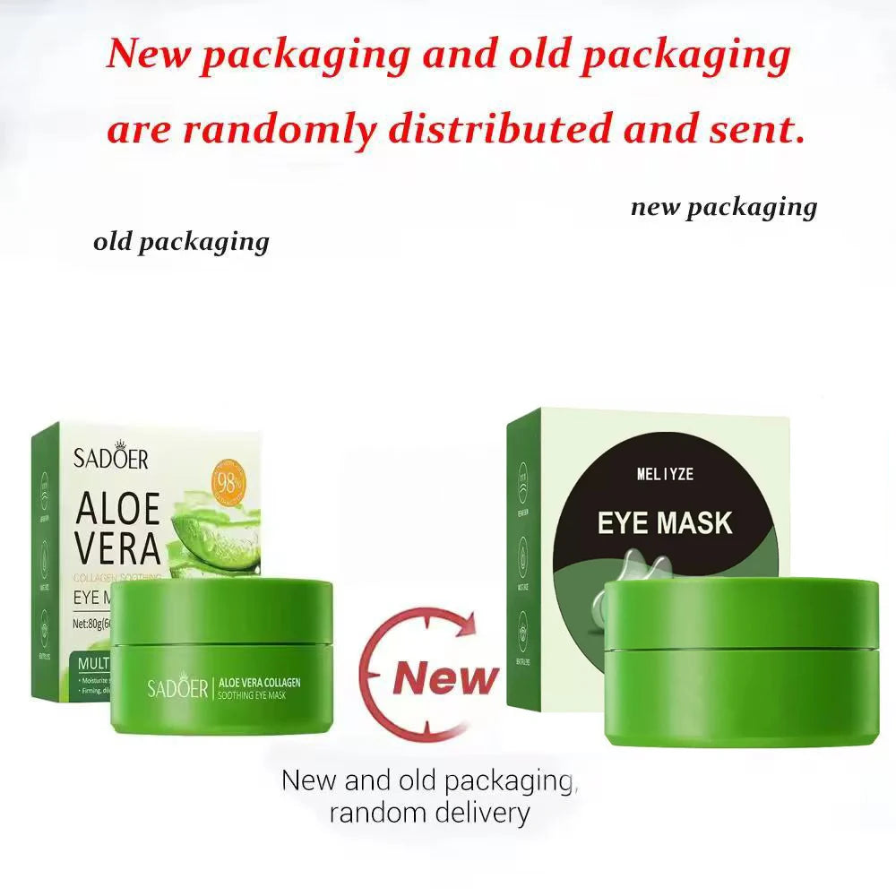 60-Pack Aloe Vera Collagen Eye Masks – Moisturizing & Firming
