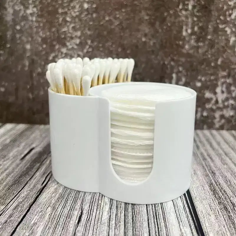 Q-Tip Holder Dispenser, 2-Section Bathroom Canister - Q-Tips, Cotton Pad & Ball Holder, Dustproof Cotton Rounds Holder Oasis Select