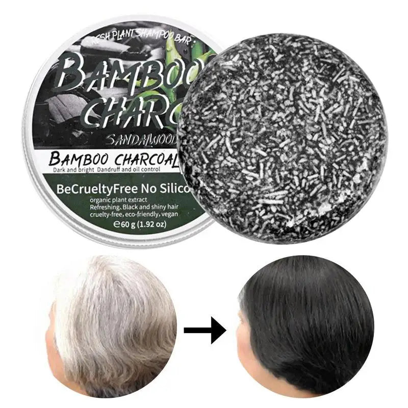 60g Hair Soap Hair Darkening Shampoo Bar Repair Gray White Hair Color Dye Hair Shampoo Natural Grey Gloss Black Soap Oasis Select