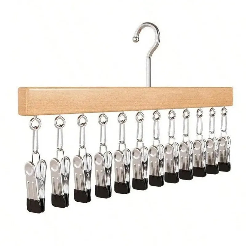 Multi Hook Clothes Hanger Space Saving Wardrobe Organizer Heavy Duty Garment Storage Rack Multifunctional Clip Holder Oasis Select