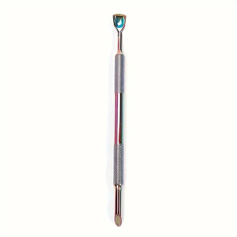 Russian-Style Double-Ended Stainless Steel Cuticle Pusher | 3 Colors Cuticle Pusher Oasis Select Colored Titanium