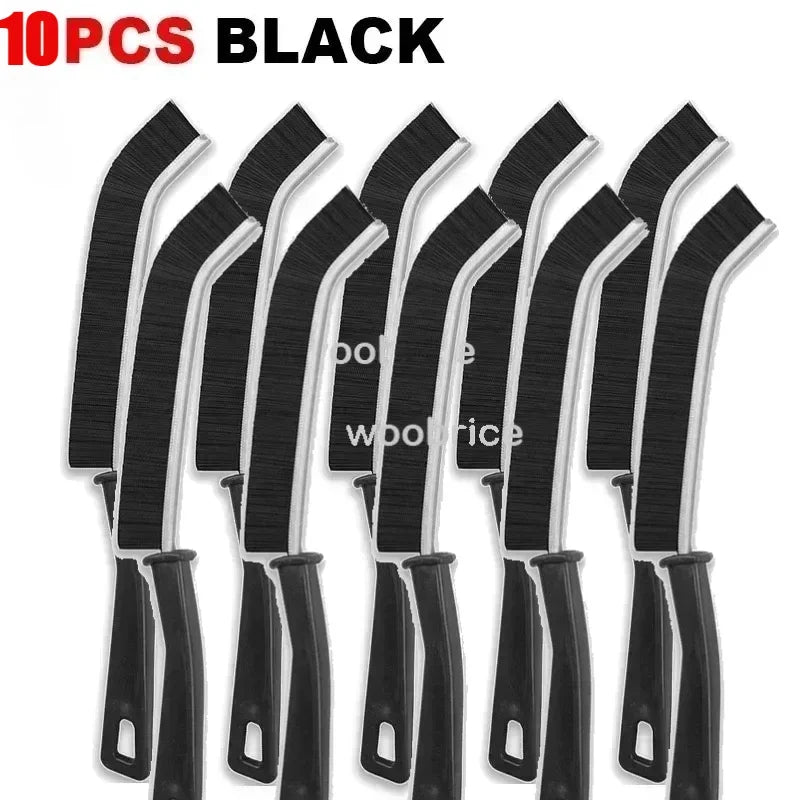 Household Cleaning Brush Bathroom Scrubber Radiator Crevice Cleaning Brush Multifunctional Thin Brushes Long Handle Ergonomic Oasis Select 10pc black as show