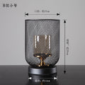 Chinese Zen retro candlestick household metal candlestick decoration hollow out atmosphere decorative candlestick Oasis Select B small