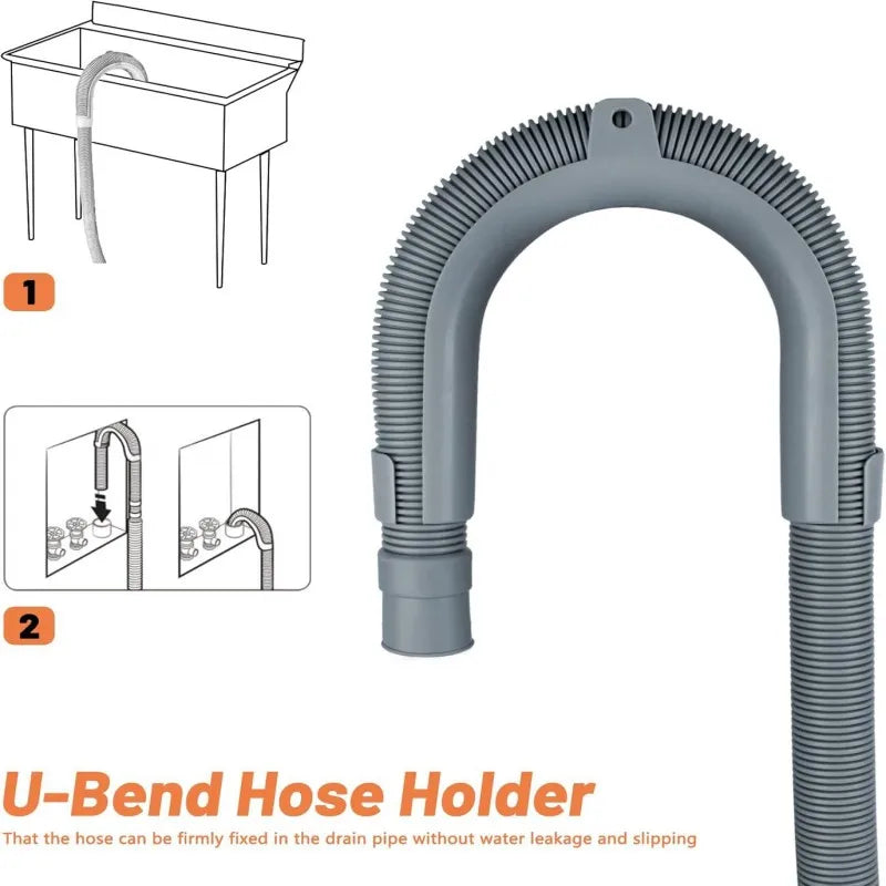 1PCS U-Shape Drain Hose Guide Assembly Fits All Drain Hose Washing Machine Universal Discharge Hose Clip Hose Holder Bracket Oasis Select Default Title