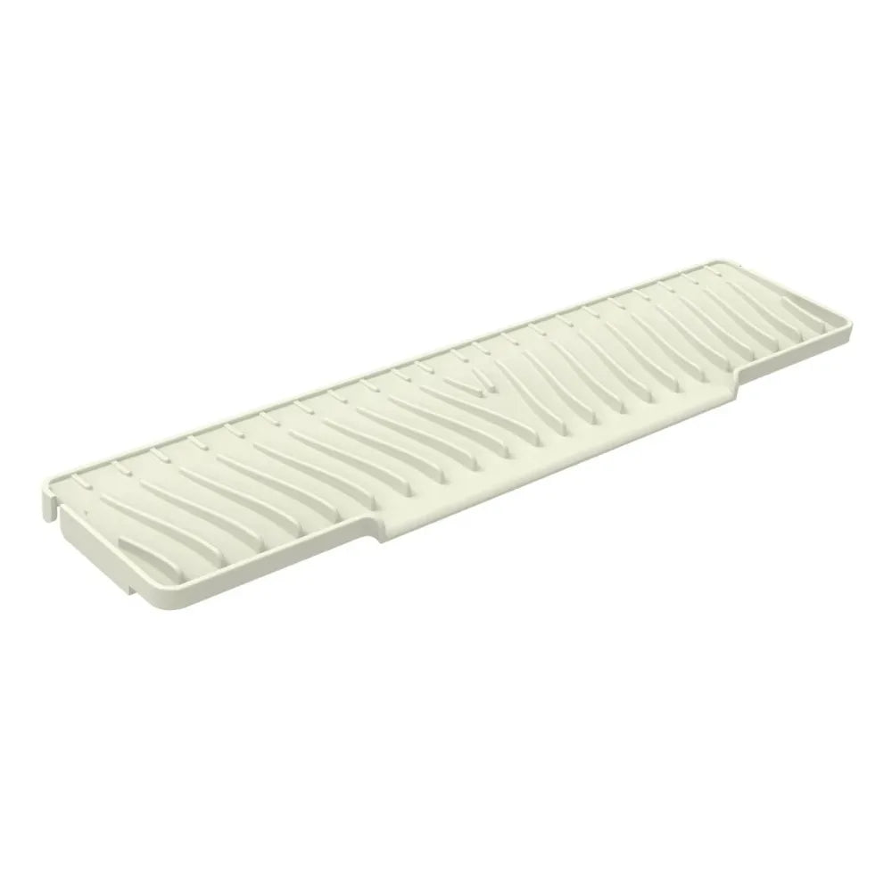 New Silicone Drain Mat 45cm Lengthen Anti-slip Kitchen Sink Holder Faucet Accessories Sink Splash Guard Farmhouse Decor Oasis Select Beige