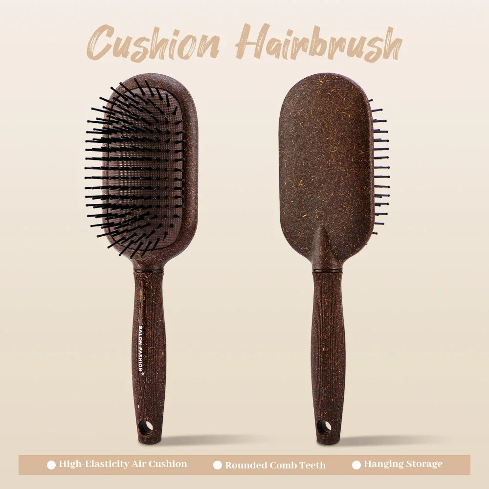 Air Cushion Massage Comb – Eco Wheat Straw, Anti-Static Hair Massage Comb Oasis Select