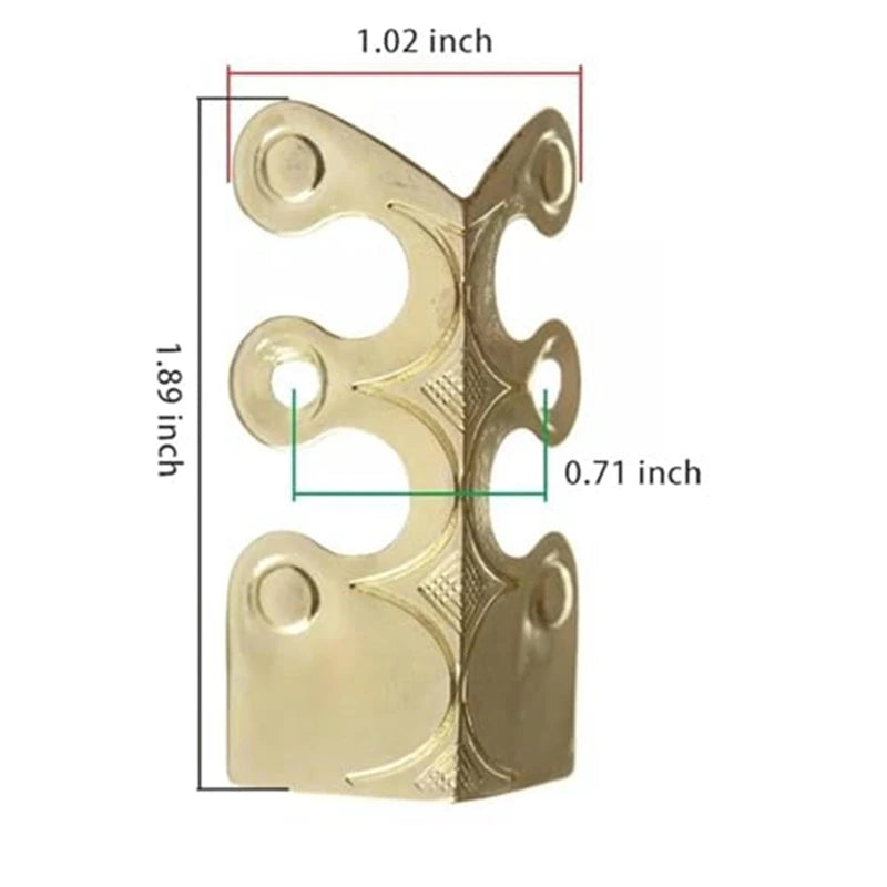 WISH 10PC Skiffers Baseboard Corner Protectors,Solid Brass Skirting Board Protectors,Baseboard Corner Protectors Oasis Select