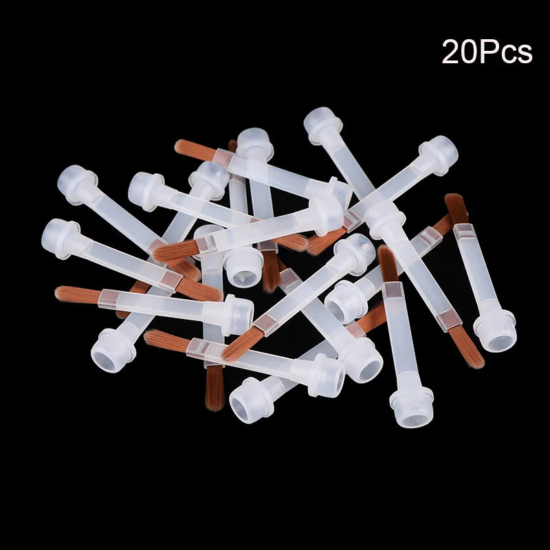 5/10/20Pcs Disposable Nail Polish Brush For 15ml Nail Polish Bottle Replacement Brush Brown Hair Nail Art Brush Applicators Oasis Select 20Pcs