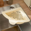 Kitchen Sink Drain Basket with Handle Food Slag Strainer Residue Processor - Essential Accessory for Clean Drains Oasis Select White