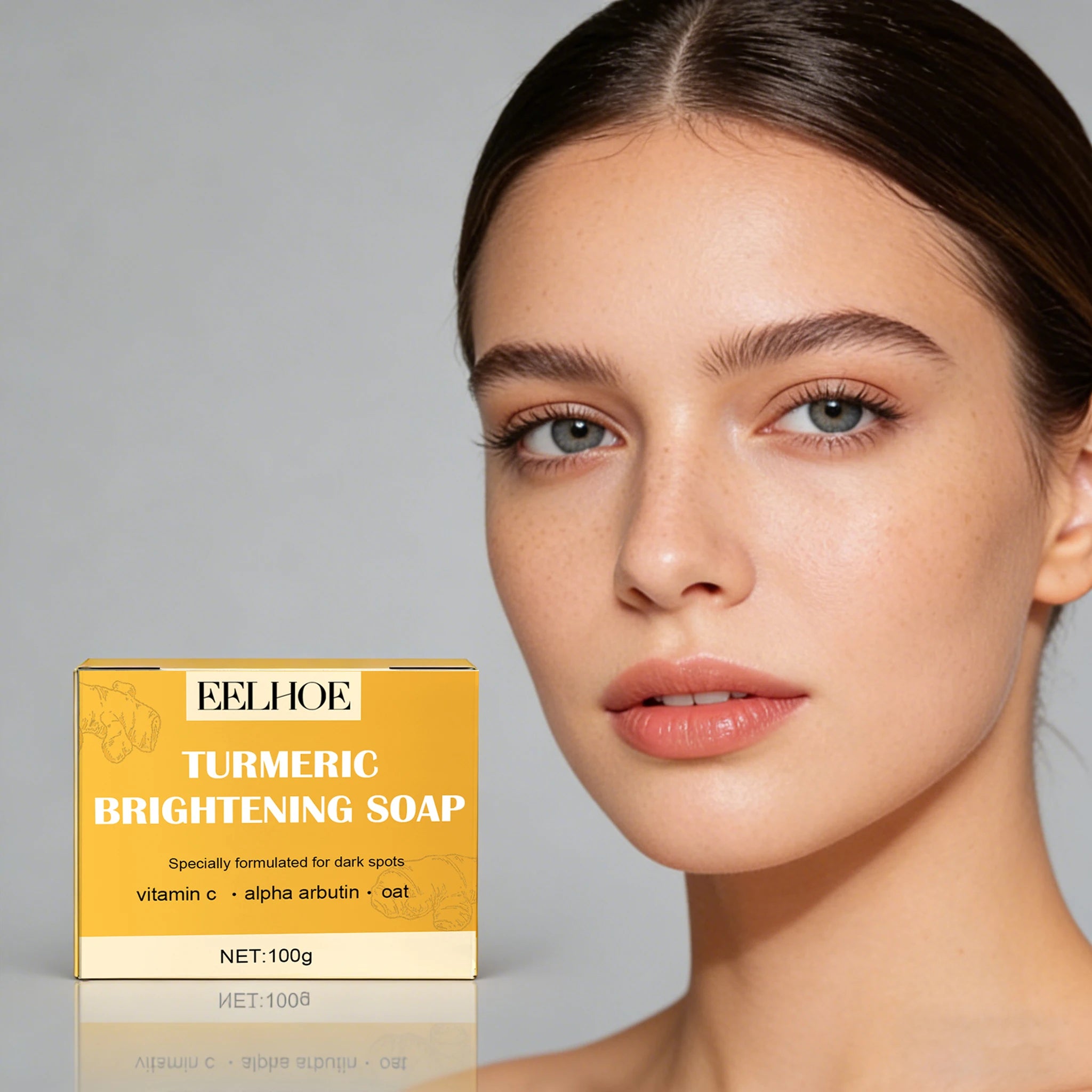 Eelhoe Turmeric Face Soap – Brighten Skin & Fade Dark Spots Facial Cleansing Soap Oasis Select