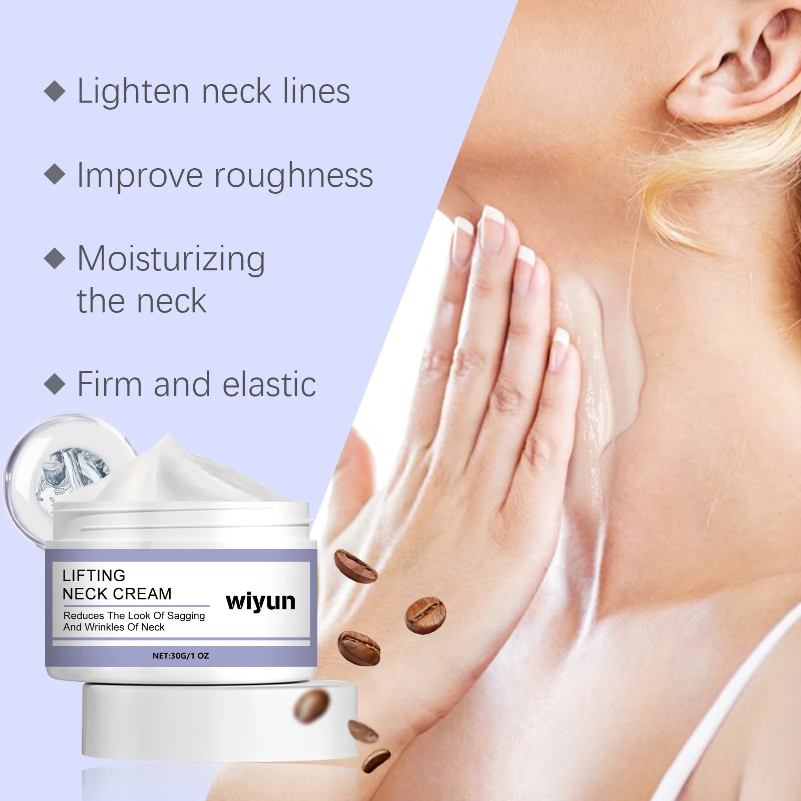 Neck Cream Firming Lifting Reduce Fine Line Skin Sagging Tightening Smoothing Cream Eliminate Double Chin Rejuvenation Neck Care Oasis Select