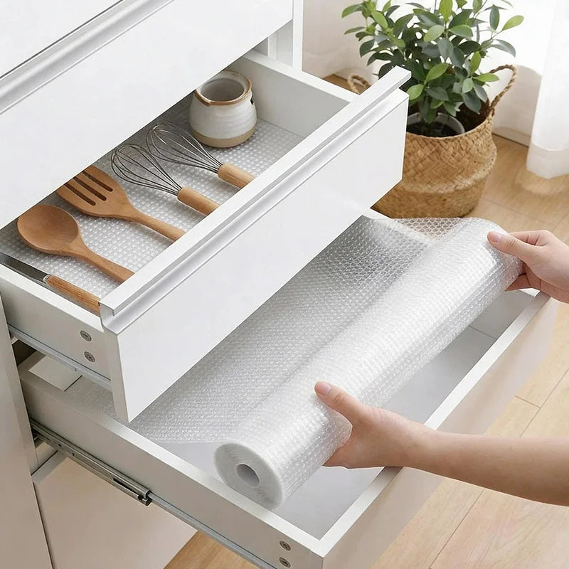 Easy-To-Clean Waterproof And Non-Slip EVA Dotted Drawer Mats Suitable For Moisture-Proof Storage In Kitchen Cabinets And Closet. Oasis Select