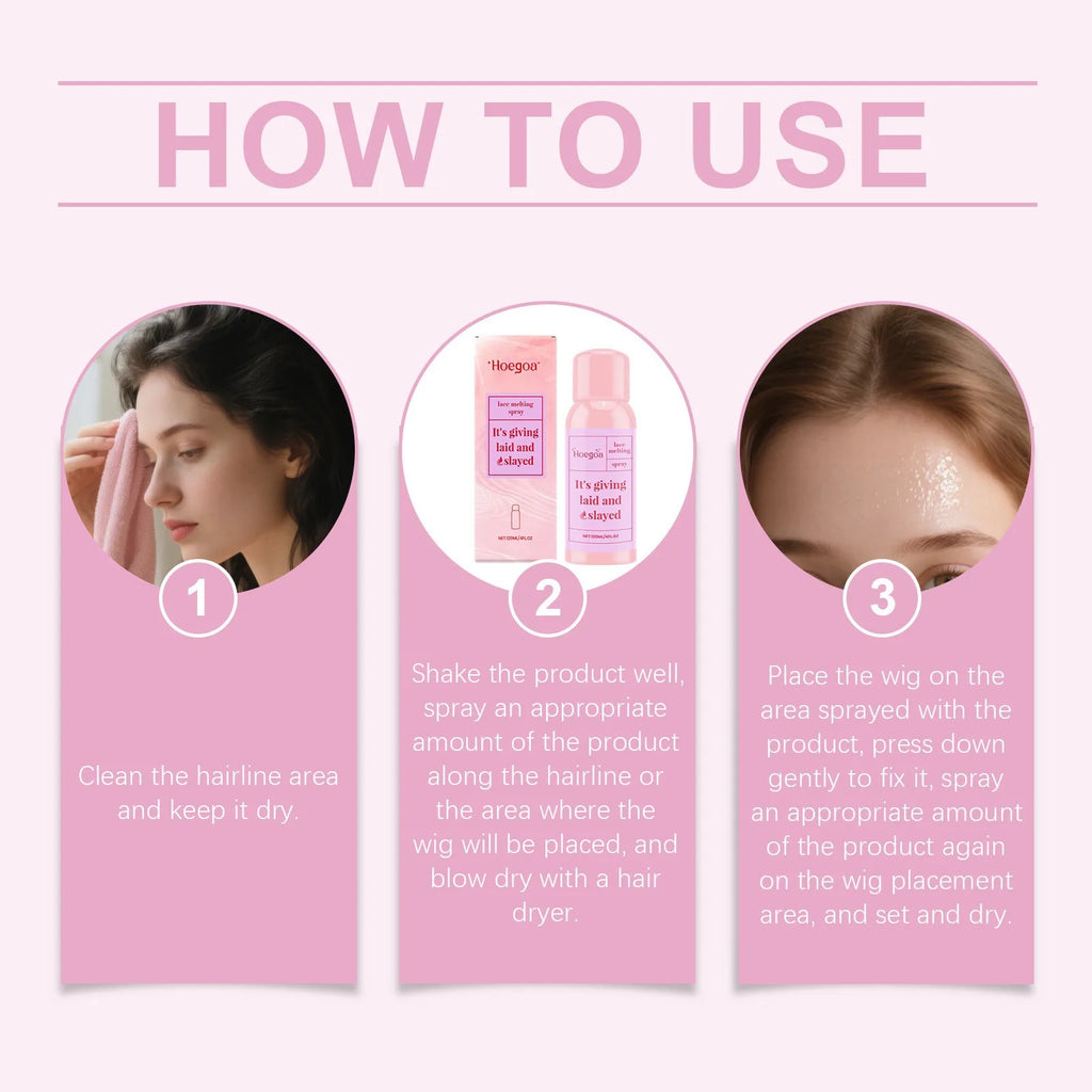 HOEGOA Lace Front Wig Adhesive Spray – Waterproof 120ml Wig Adhesive Spray Oasis Select