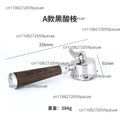 51mm Stainless Steel Two-cup Filter Screen Double-mouth Solid Wood Handle Modification Accessory for Home Coffee Machine Oasis Select A black rosewood