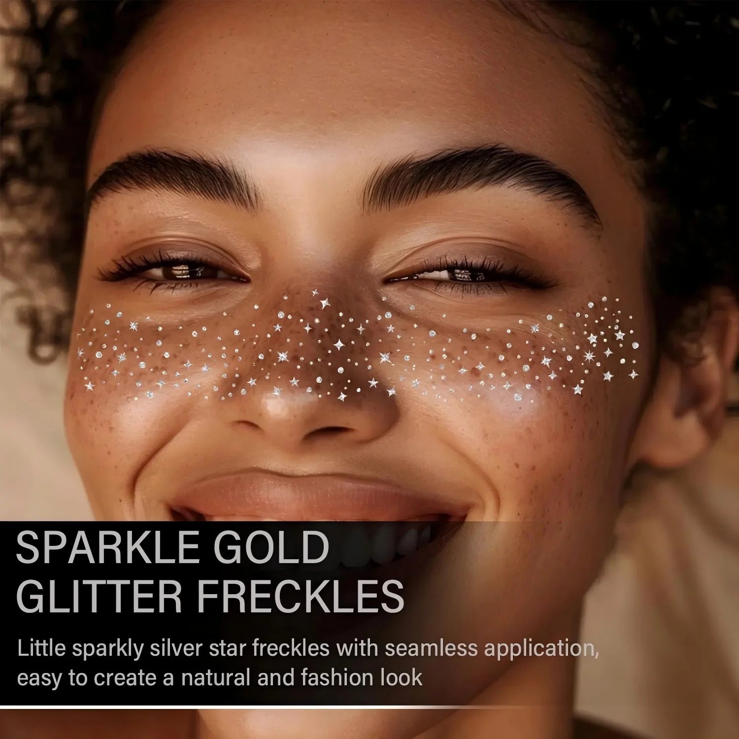 6/3 pieces/set - Gold/Silver Star Flashpoint Facial Tattoo Stickers Easy to Apply Natural Freckle Makeup Decoration Essential Oasis Select
