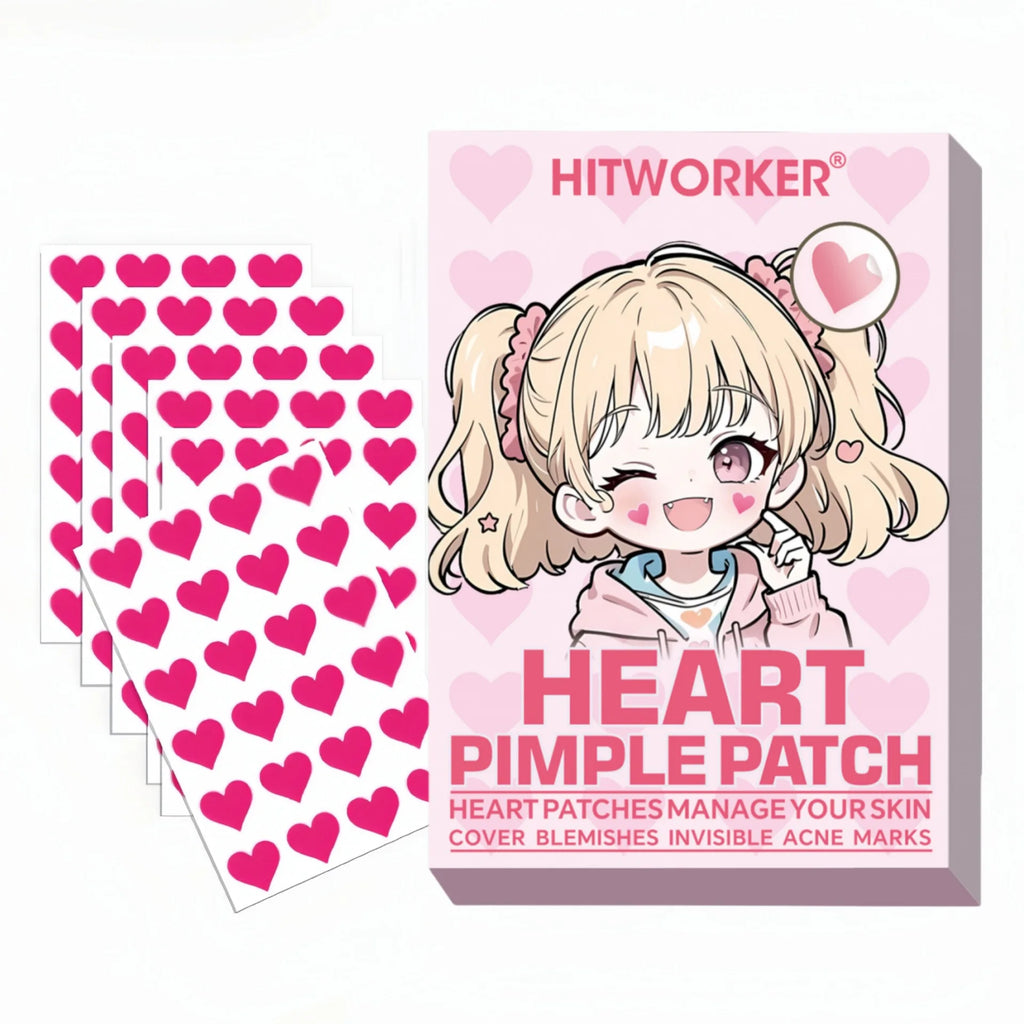 Rose red love design hydrogel acne patch, 24/144 pieces per box, waterproof, breathable, suitable for use day and night Oasis Select 144pcs