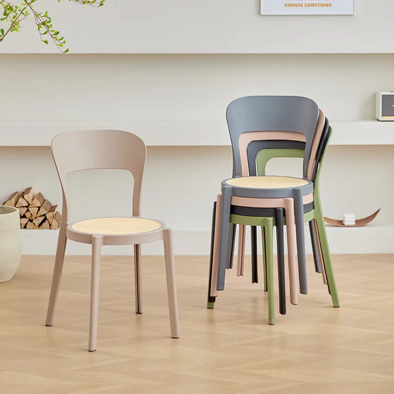 Nordic plastic chair simple dining chair home creative adult back chair modern Internet celebrity stackable desk chair Oasis Select