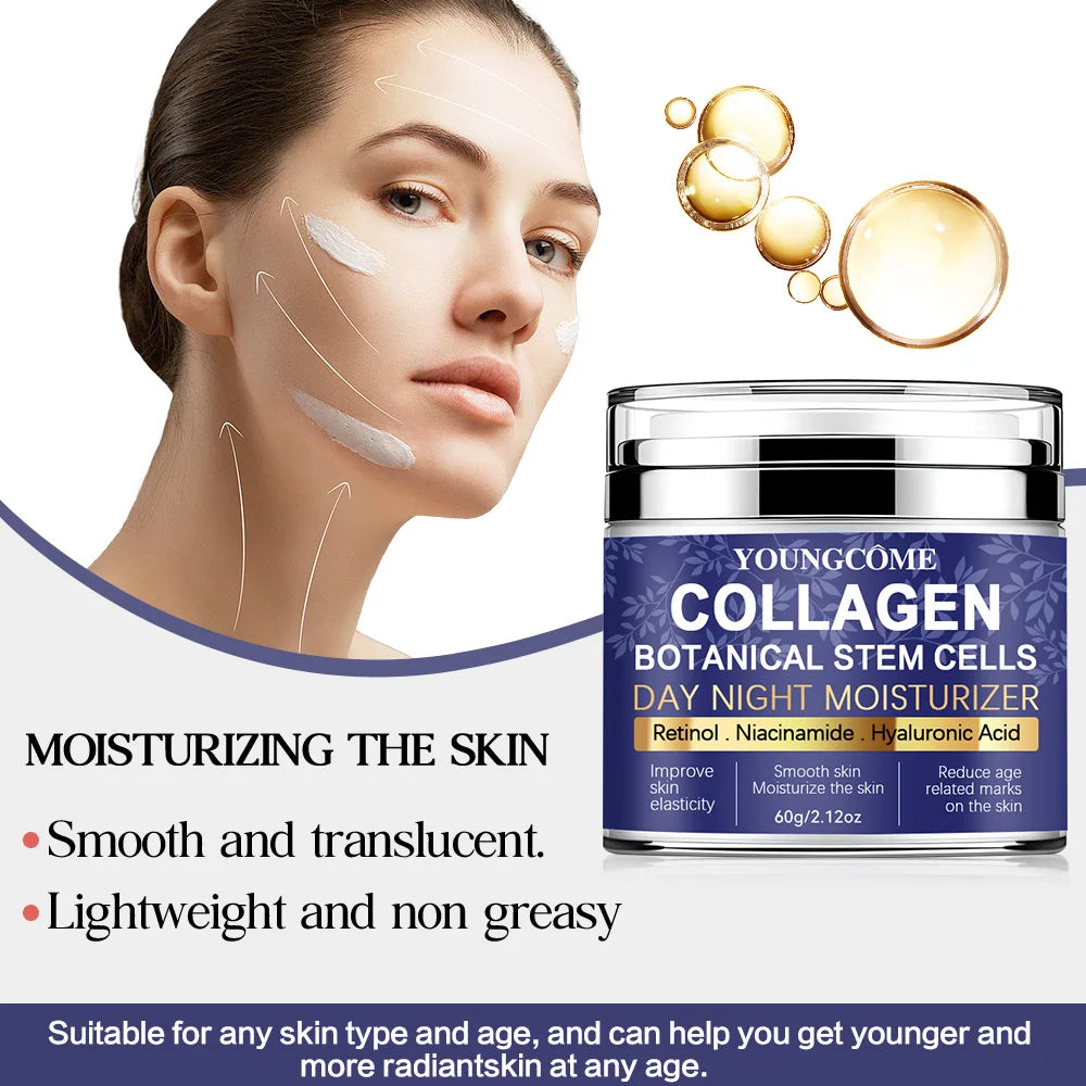 New Hot Selling Collagen Stem Cell Face Cream Facial Care Smoothes Wrinkles Moisturizes Brightens Skin Makes Skin Look Younger Oasis Select
