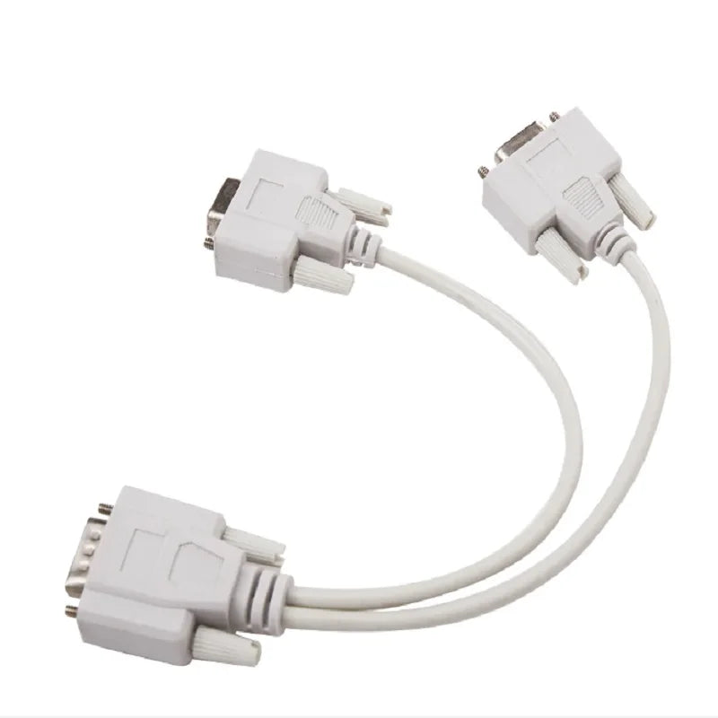 25cm 15Pin VGA Splitter Cable 1 to 2 VGA Cable DB9 15Pin VG 1 Male to 2 Female Data Cable Oasis Select