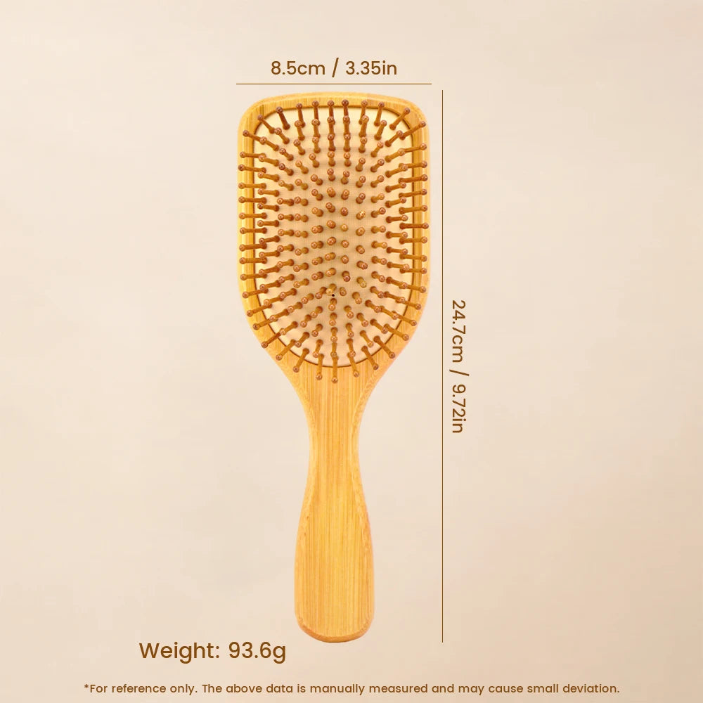Bamboo Air Cushion Massage Hairbrush – Anti-Static Comb Bamboo Massage Hairbrush Oasis Select