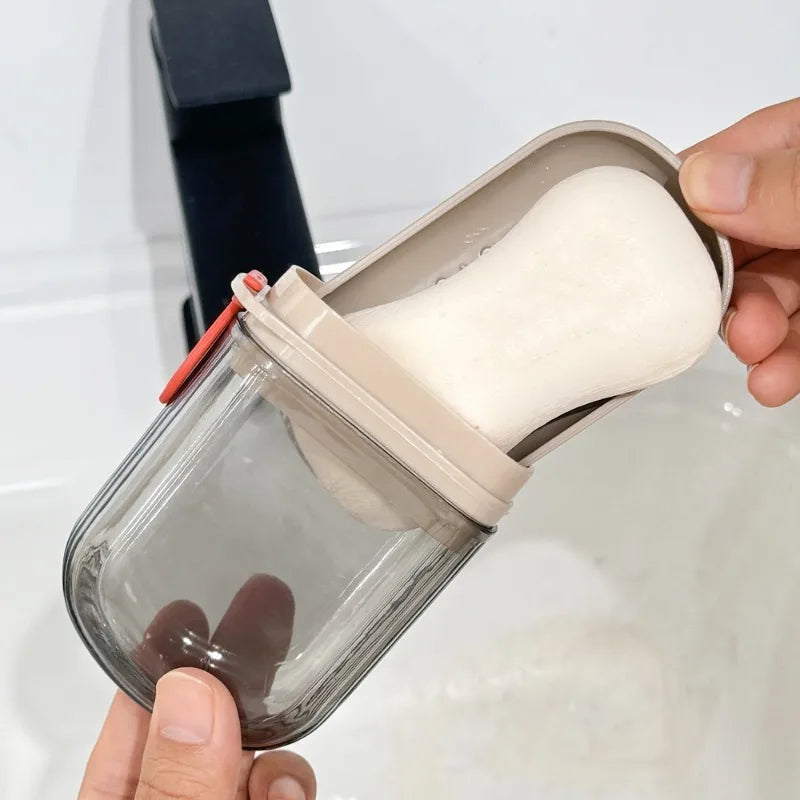 Portable Leakproof Soap Box with Lid & Drain | Travel Camping