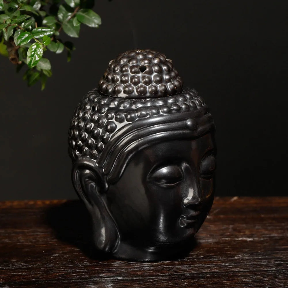 Ceramic Head Aromatherapy Burner Indoor Household Essential Oil Special Incense Burner Handicraft Home Ornament Decoration Oasis Select