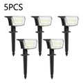 1-5Pcs Solar Outdoor Spot Lights Waterproof can work under -20℃~60℃,59LEDs Adjust Brightness Xmas Tree Yard Path Lawn Decor Lamp Oasis Select 5x LED Solar Lamp White Light