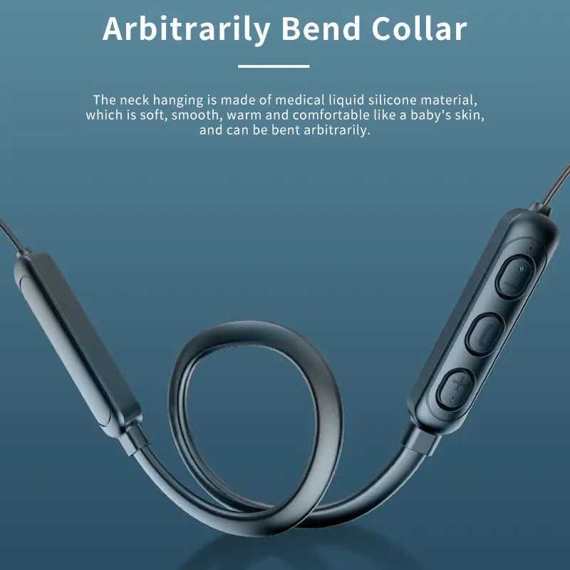 Wireless 9D Bluetooth Headset NeckHanging Stereo Noise Reduction Universal 5.0 Sports Headset Microphone Oasis Select