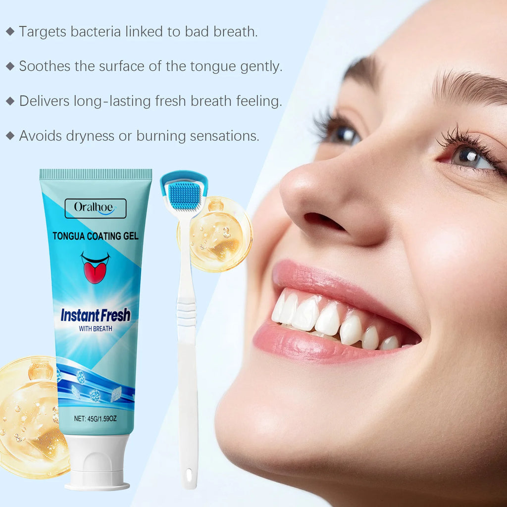 ORALHOE Tongue Cleaning Gel – Fresh Breath Oral Care 45g