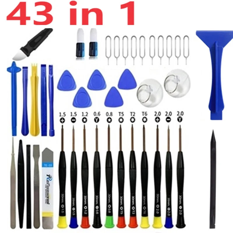28 40 43 in 1 Mobile Phone Repair Tools Opening LCD Screen Pry Repair Tool Kits Tablet Phone Screwdriver Tools for iPhone iPad Oasis Select 43 in 1