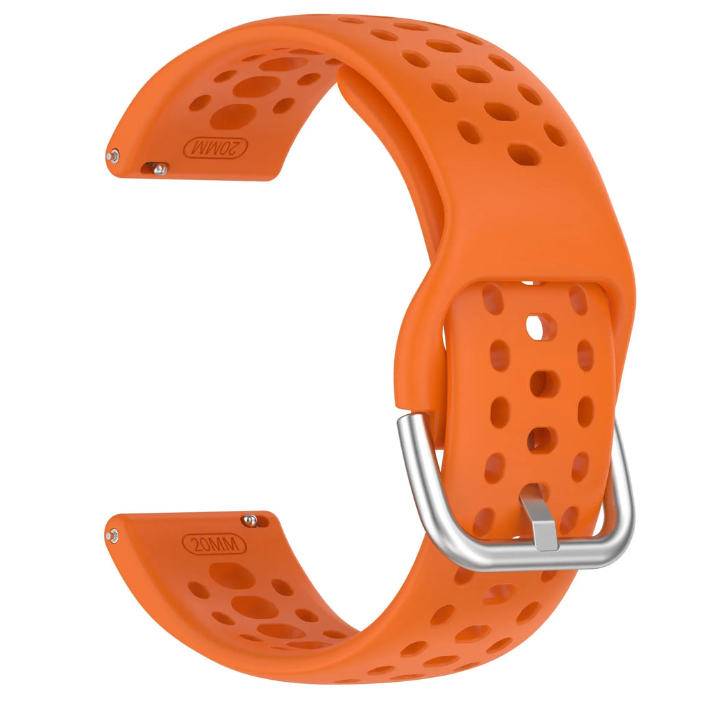Silicone Strap for Amazfit Active 2 – Breathable 20mm Band Smartwatch Band Oasis Select Orange For Amazfit Active 2