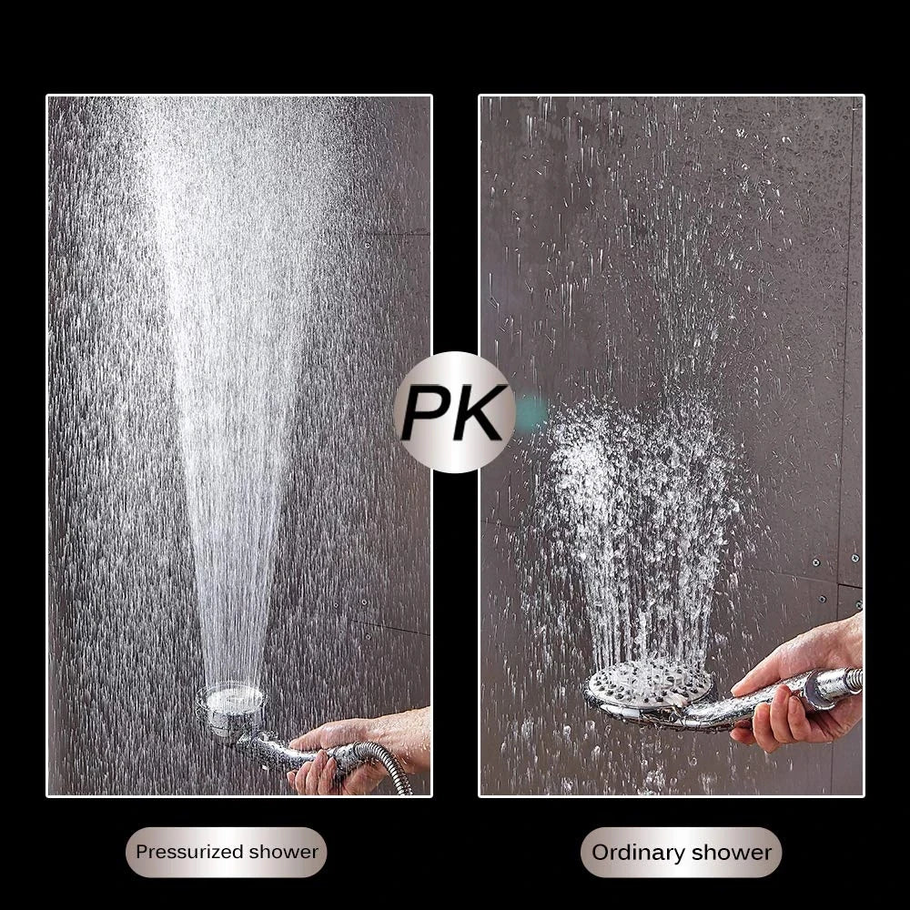New 3 Modes Adjustable Bath Shower Head High Pressure Rain Water Saving Luxury Home Hotel Sprayer Faucet Bathroom Shower Head Oasis Select
