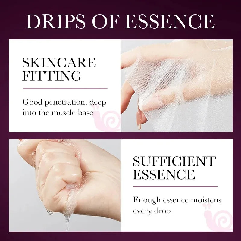 Sadoer Snail Collagen Face Mask Set – Firming & Hydrating 5 Pc Collagen Face Mask Oasis Select