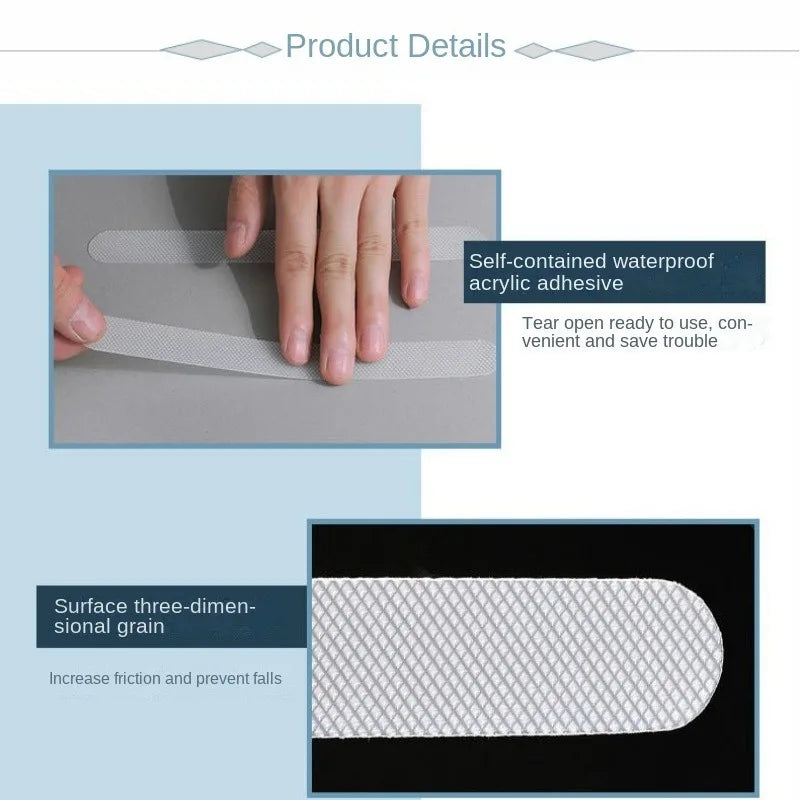 24PCS Transparent Anti-Slip Strips Shower Stickers Bathtub Attach Stairs Swimming Pool Antislip Paste Bathroom Accessories Oasis Select