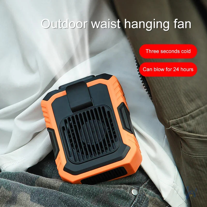 URGGU Wearable Waist Clip Fan – USB Rechargeable Portable Fan