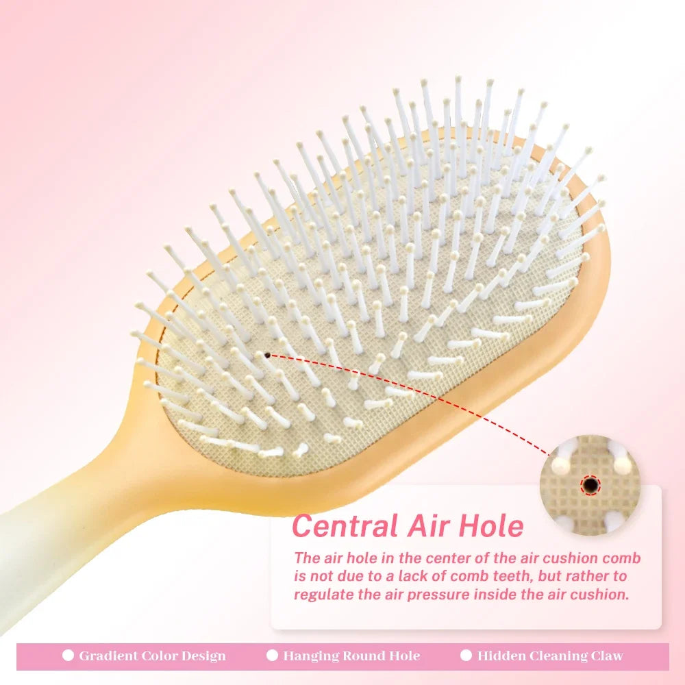 Gradient Air Cushion Hair Brush – Anti-Static Scalp Massage Comb