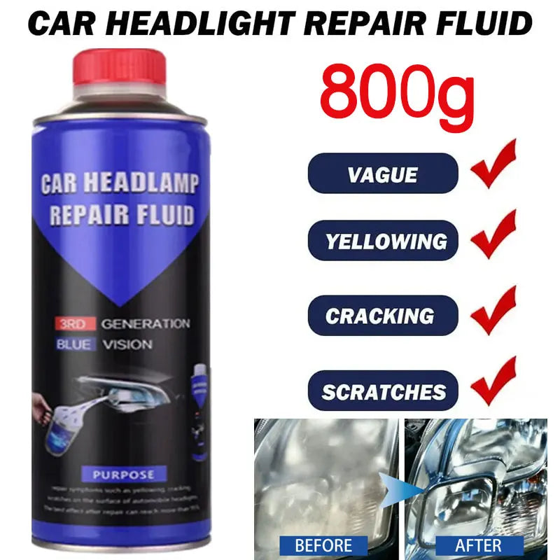 800g Car Headlights Restoration Liquid 600ml For Car Headlight polishing Renovator Headlight Polymer Refurbishmen Repair Oasis Select 800g