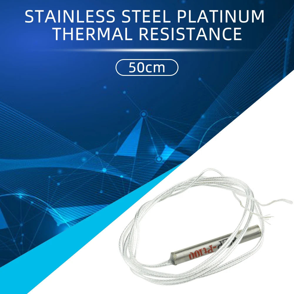 1-10PCS 50CM PT100 Platinum Resister Temperature Sensor Detector Waterproof Temperature Probe -20~450 Celsius WZP-PT100 Oasis Select
